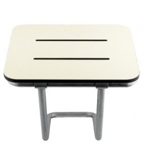 Asiento abatible con apoyo a pared