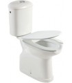 Conjunto inodoro alto con apertura frontal y desagüe vertical blanco