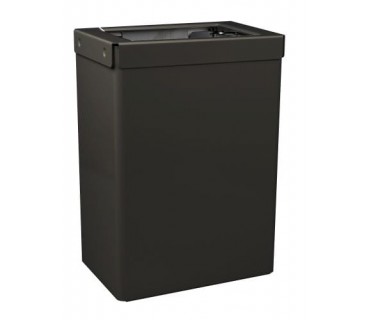 Papelera abierta de 50L acabado negro