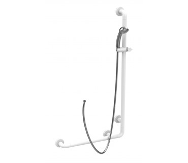 Barra angular 600x1100mm con soporte y manguera