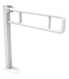 Barra abatible vertical 800mm con portarrollos y bloqueo