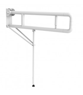 Barra abatible 800mm con portarrollos, apoyo de suelo y bloqueo