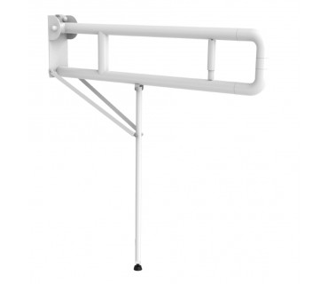 Barra abatible 800mm con portarrollos, apoyo de suelo y bloqueo