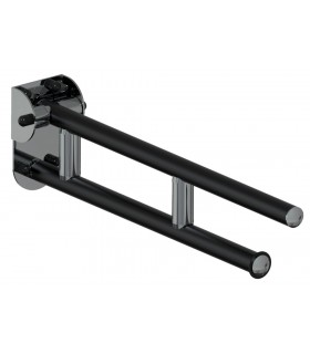 Barra abatible negra 600mm