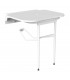 Asiento de ducha pehd blanco abatible y pie regulable