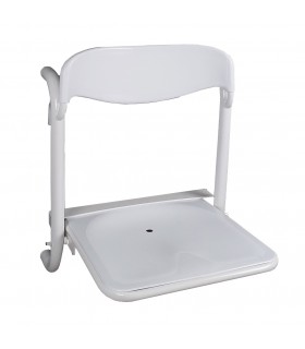 Asiento anatómico abatible y extraíble