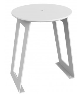 Taburete de aluminio con asiento pehd