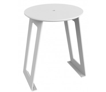 Taburete de aluminio con asiento pehd