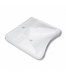 Lavabo de cerámica con rebosadero