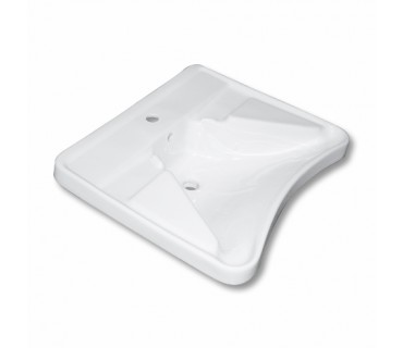 Lavabo de cerámica con rebosadero