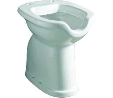 Inodoro alto 500mm con desagüe a suelo y abertura frontal