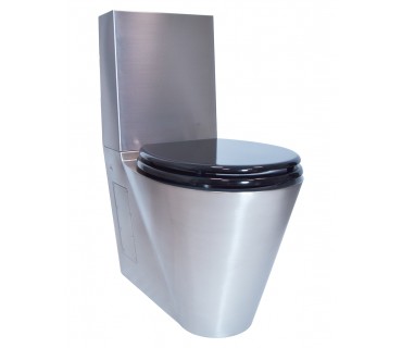 Inodoro antivandálico a suelo de acero inoxidable