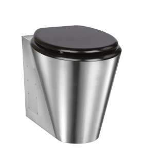 Inodoro antivandálico a suelo de acero inoxidable