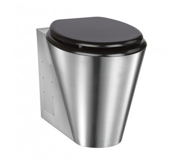 Inodoro antivandálico a suelo de acero inoxidable