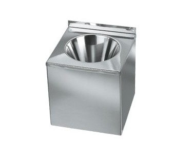 Lavamanos mural de acero inoxidable