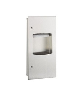 Unidad combinada con dispensador papel toalla y papelera para empotrar en la pared